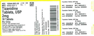Label 2mg 30ct - LABEL TIZANIDINE TABS 2MG  BPI(10544 863 30) APOTEX(60505 0251 3) REV1